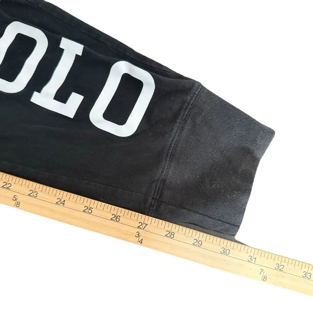 Polo Ralph Lauren Sleepwear Custom Bleached Two Tone Spell Out Logo Men 1X Black